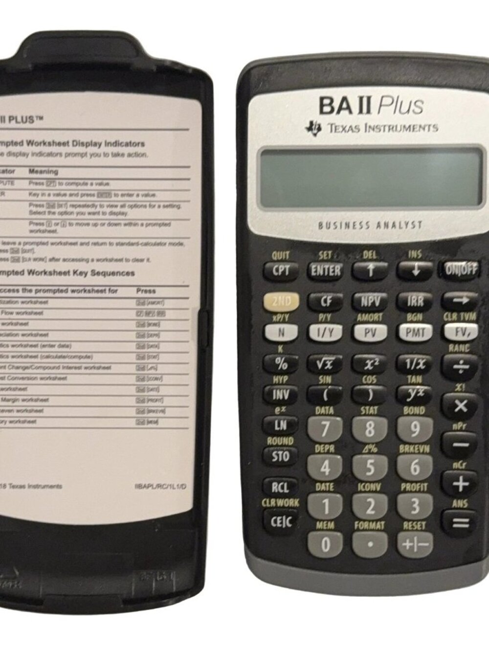 TI BA II Plus Finance Calculator - Tested Working